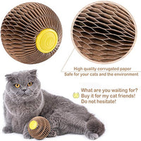 HKM-1504061 Catnip Scratch Ball Toy for Cats - Eco-Friendly Refillable Natural Catnip, Combines Scratching and Playing, Reduces Obesity and Loneliness