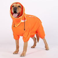 HKM-1504957 Waterproof Reflective Hooded Poncho for Medium and Large Dogs - Available in Black, Fluorescent Green, and Fluorescent Orange