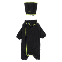 HKM-1504957 Waterproof Reflective Hooded Poncho for Medium and Large Dogs - Available in Black, Fluorescent Green, and Fluorescent Orange