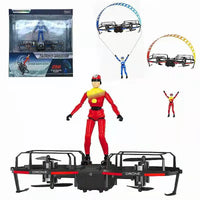 HKM-150547 3-in-1 2.4G Mini Remote Control Drone with Stunt Parachute for Kids