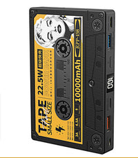 HKM-150675 Ultra-thin Retro Tape Power Bank with Fast Charge - 10000mAh, 22.5W Outputs, Multiple Inputs