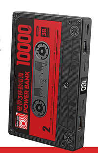 HKM-150675 Ultra-thin Retro Tape Power Bank with Fast Charge - 10000mAh, 22.5W Outputs, Multiple Inputs