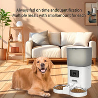 HKM-150739 Smart WiFi Automatic Pet Feeder with 6L Capacity and Integrated Camera