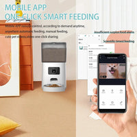HKM-150739 Smart WiFi Automatic Pet Feeder with 6L Capacity and Integrated Camera
