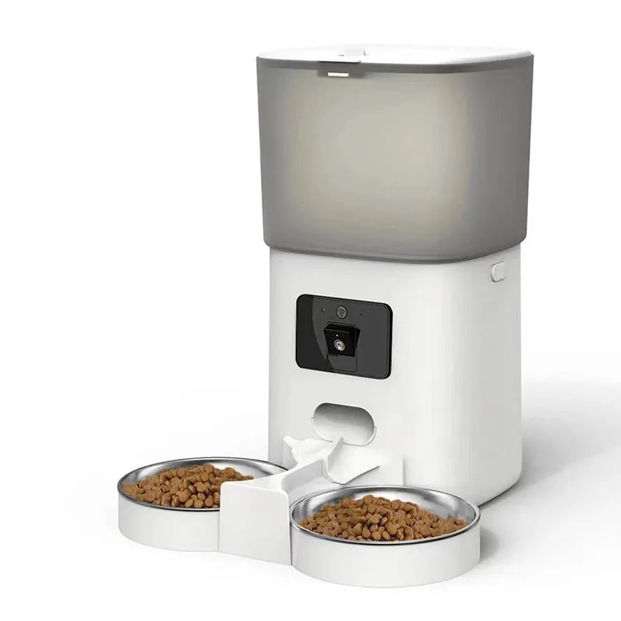 HKM-150739 Smart WiFi Automatic Pet Feeder with 6L Capacity and Integrated Camera