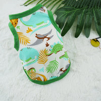 HKM-1508925 Cute Cartoon Dog Vest in Polyester ¨C Multiple Designs: Dinosaur World, Crown Dinosaur, Mermaid, Sizes XS to XL