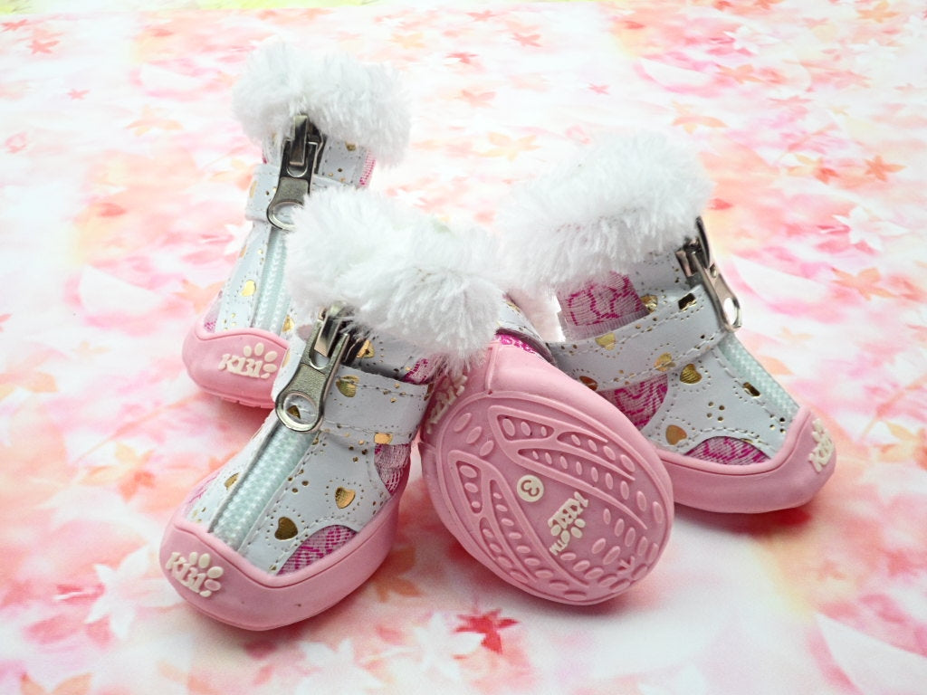 HKM-1509181 Comfortable Pet Sneakers in Yellow, Red, or Pink - Sizes 1 to 5 for Dogs