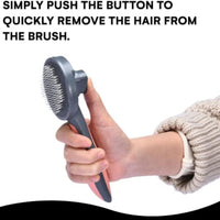 HKM-1509821 Self-Cleaning Slicker Brush for Cats and Dogs with Long or Short Hair, Detangling and Massaging Grooming Tool