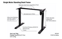 HKM-150995 Electric Adjustable Ergonomic Computer Desk for Gaming and Office Use, Black