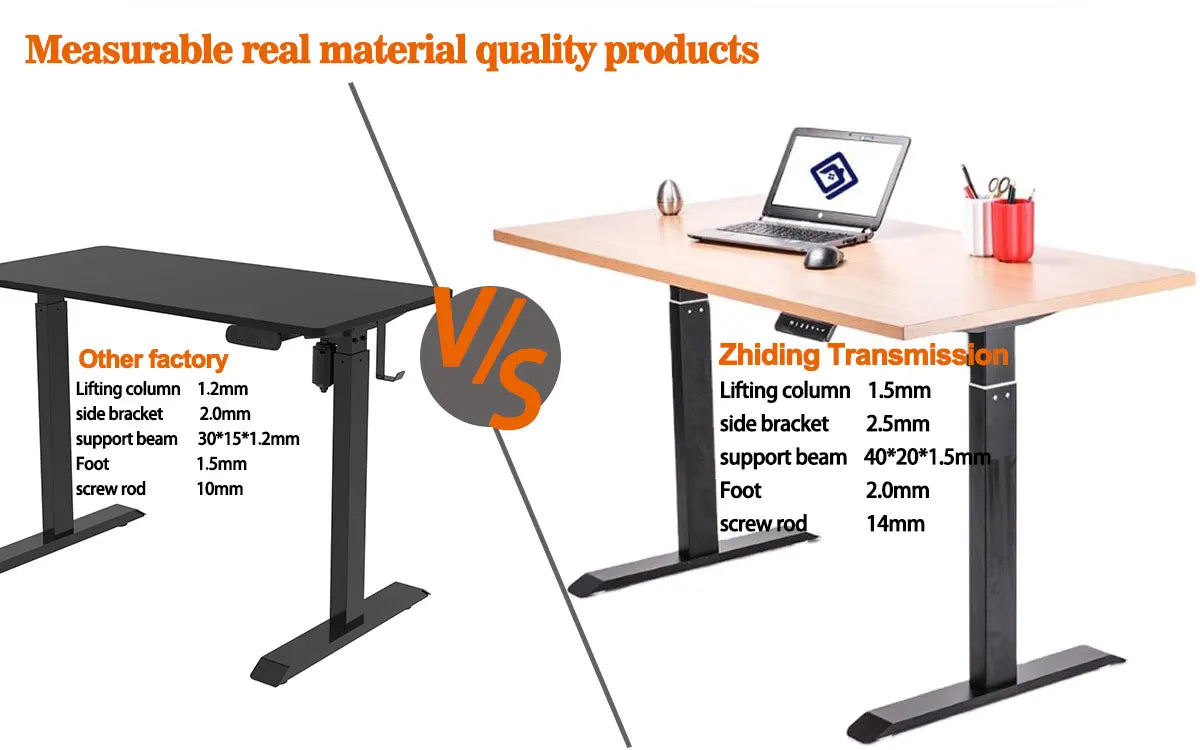 HKM-150995 Electric Adjustable Ergonomic Computer Desk for Gaming and Office Use, Black