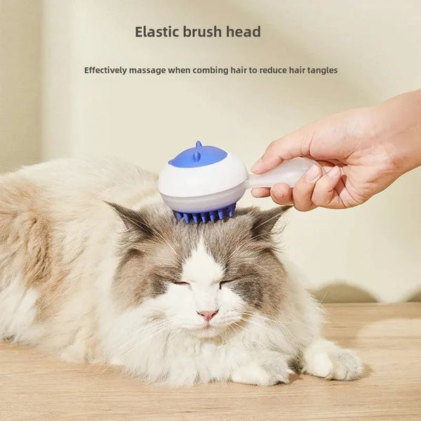 HKM-1510205 Automatic Pet Bath Brush with Soft Gel Massage and Hair Removal for Cats and Dogs, Suitable for Wet and Dry Use