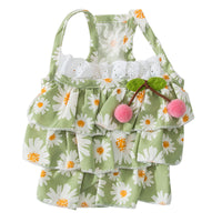 HKM-1510717 Daisy Print Summer Cat Suspender Dress in Green - Various Sizes Available
