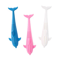 HKM-1510973 Catnip Silicone Fish Molar Stick for Dental Care and Stress Relief - 16x2.5cm