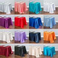 HKM-151123 Satin Rectangle Table Cloth for Weddings and Parties - 1 Piece