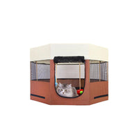 HKM-151123 Solid Wood Frame Octagonal Cat Kennel, Waterproof 600D Oxford Cloth with Scratch Resistance