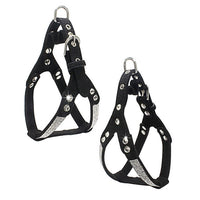HKM-1511613 Soft Suede Leather Pet Chest Harness with Adjustable Sizing in Multiple Colors