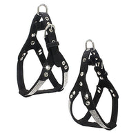 HKM-1511613 Soft Suede Leather Pet Chest Harness with Adjustable Sizing in Multiple Colors