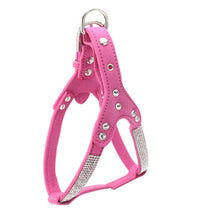 HKM-1511613 Soft Suede Leather Pet Chest Harness with Adjustable Sizing in Multiple Colors