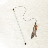 HKM-1513149 Interactive Feather Cat Toy on a Stick for Engaging Playtime