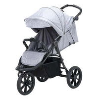HKM-151315 All-Terrain 3-Wheel Baby Stroller with Easy One-Hand Fold and In-Seat Suspension