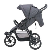 HKM-151315 All-Terrain 3-Wheel Baby Stroller with Easy One-Hand Fold and In-Seat Suspension