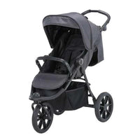 HKM-151315 All-Terrain 3-Wheel Baby Stroller with Easy One-Hand Fold and In-Seat Suspension