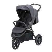 HKM-151315 All-Terrain 3-Wheel Baby Stroller with Easy One-Hand Fold and In-Seat Suspension