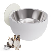HKM-1514301 Magnetic Suction Pet Feeder - Cat and Dog Food Bowl, Plastic/Stainless Steel, 14x14x8CM