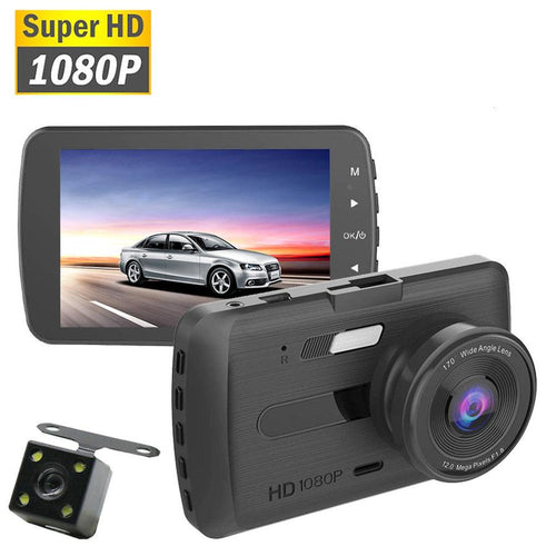 HKM-151443 1080P Dual Lens Car Dash Cam with Loop Recording and Night Vision