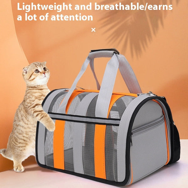 HKM-1514557 Outdoor Portable Cat Carrier Bag - Soft Oxford Material, Multiple Colors & Sizes Available