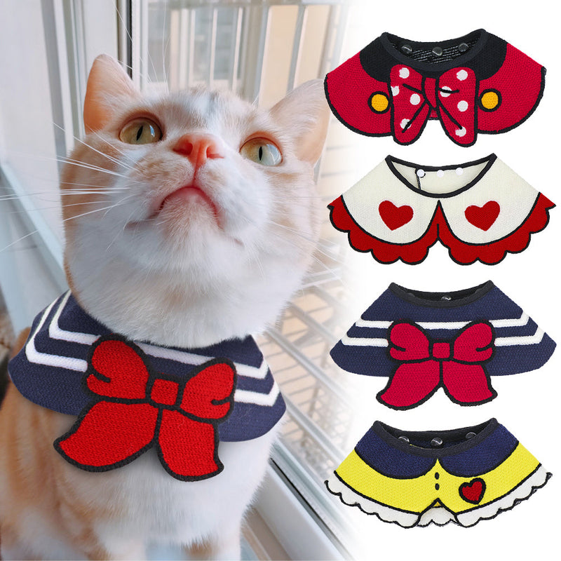 HKM-1515709 Cute Pet Scarf Collar for Small Dogs and Cats, Size S/L (20-40cm)