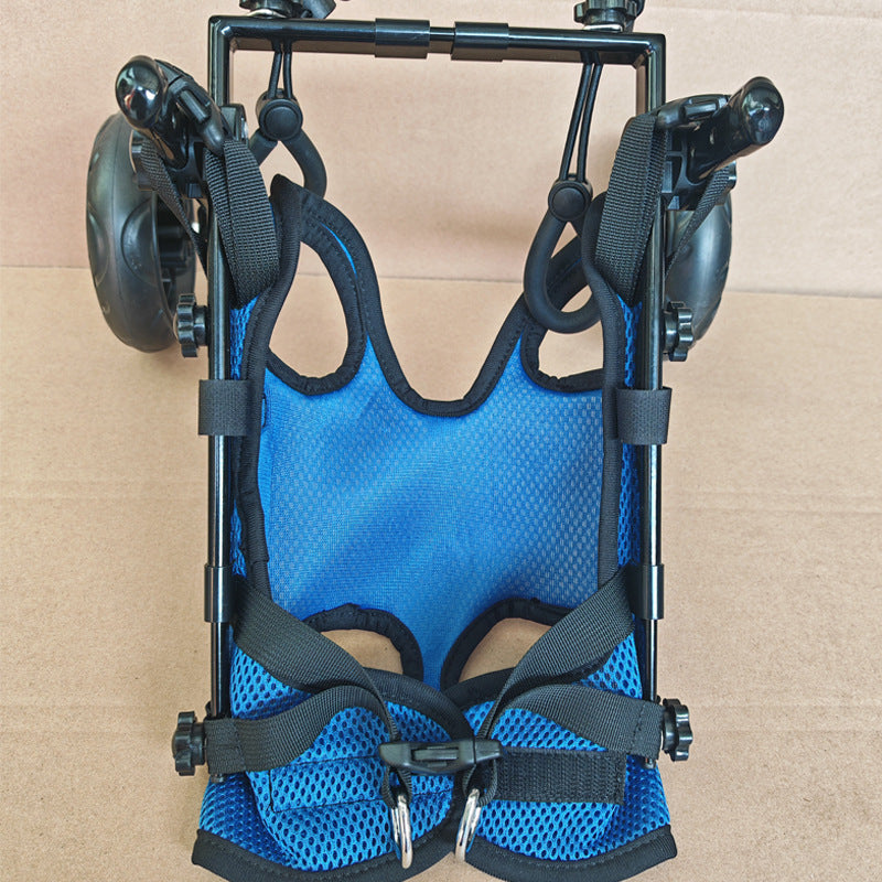 HKM-151635 Blue Disabled Dog Wheelchair for XS, S, and M Size Dogs - Metal Frame