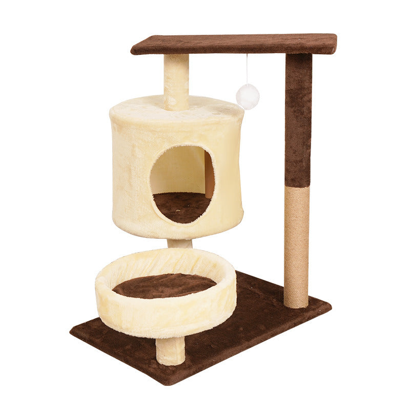 HKM-1518141 Simple Wooden Cat Climbing Frame in Gray and Brown - 40*60*75cm