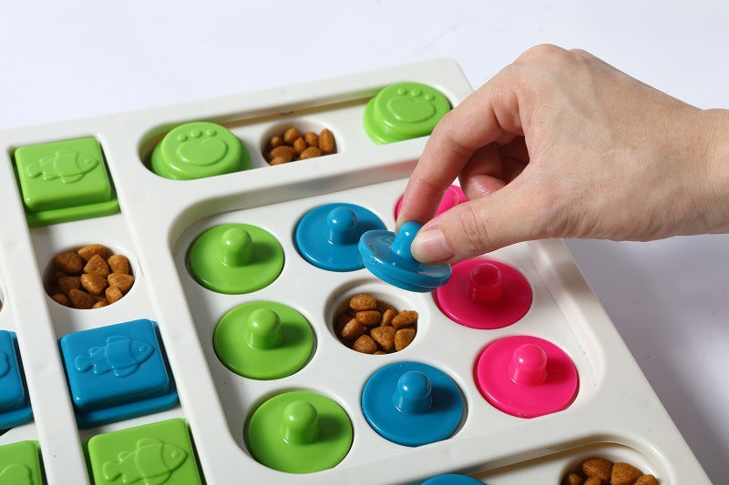 HKM-1518909 S-Shaped and Square Pet Puzzle Toy for Engaging Snack Time Fun