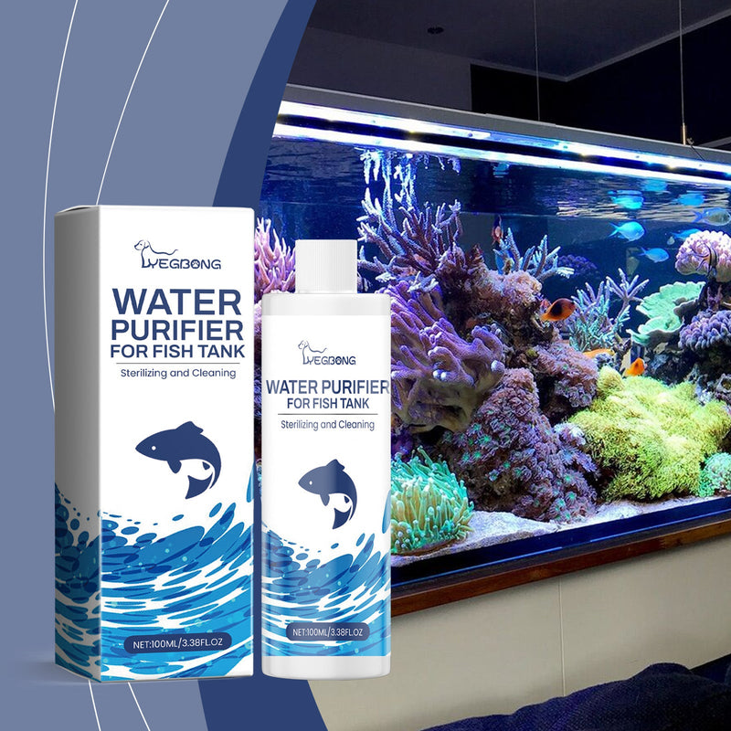 HKM-151955 Aquarium Water Quality Clarifying Agent - 100ml Decontamination Cleaner for Freshwater and Saltwater Tanks