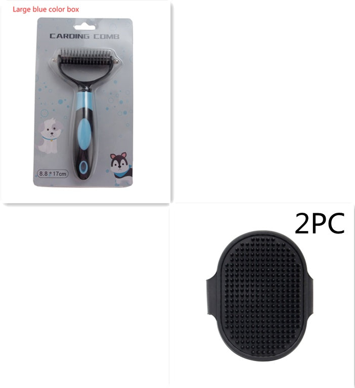 HKM-1519677 Pet Dematting Comb for Medium and Long-Haired Dogs and Cats - Stainless Steel Grooming Tool for Mat and Tangle Removal