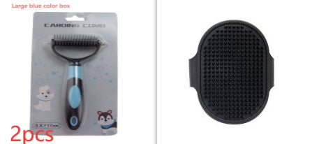 HKM-1519677 Pet Dematting Comb for Medium and Long-Haired Dogs and Cats - Stainless Steel Grooming Tool for Mat and Tangle Removal