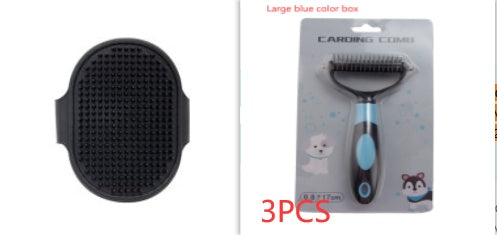 HKM-1519677 Pet Dematting Comb for Medium and Long-Haired Dogs and Cats - Stainless Steel Grooming Tool for Mat and Tangle Removal