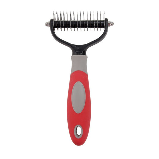 HKM-1519677 Pet Dematting Comb for Medium and Long-Haired Dogs and Cats - Stainless Steel Grooming Tool for Mat and Tangle Removal