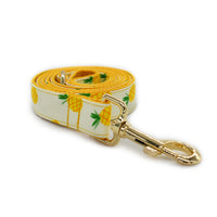 HKM-1520061 Yellow Pineapple Dog Collar - Stylish and Durable Nylon with Bow Design, Sizes S-XL