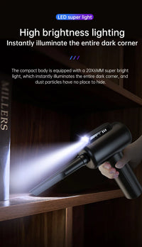 HKM-152019 High Power 14000Pa 4-in-1 Handheld Multifunctional Vacuum Cleaner for Car, Home, and Office - Wet/Dry Use
