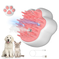 HKM-1521341 4-in-1 Steam Cat Brush for Grooming, Hair Removal, and Pet Massage