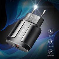 HKM-152147 Compact Smart Charger for Mobile Phones - AC100-240V, ABS, Dual Color Options