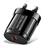 HKM-152147 Compact Smart Charger for Mobile Phones - AC100-240V, ABS, Dual Color Options