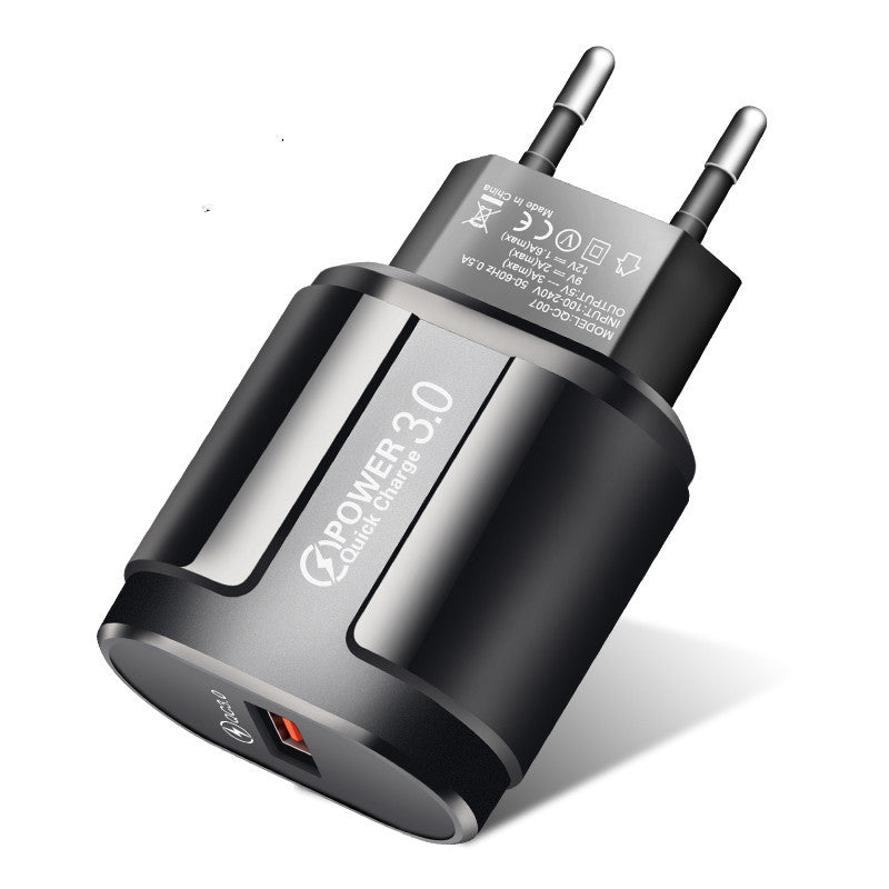 HKM-152147 Compact Smart Charger for Mobile Phones - AC100-240V, ABS, Dual Color Options