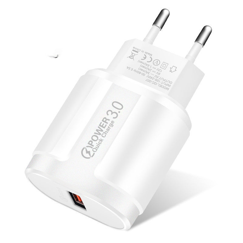 HKM-152147 Compact Smart Charger for Mobile Phones - AC100-240V, ABS, Dual Color Options