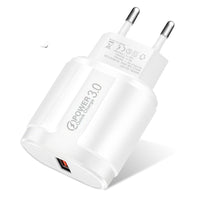 HKM-152147 Compact Smart Charger for Mobile Phones - AC100-240V, ABS, Dual Color Options