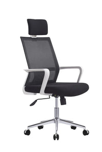 HKM-152147 Ergonomic Mesh Office Chair with Adjustable Headrest and Lumbar Support