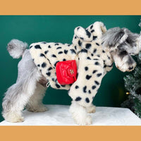 HKM-1522237 Warm Spotted Plush Coat for Dogs - Thick Coral Fleece, Autumn & Winter Friendly