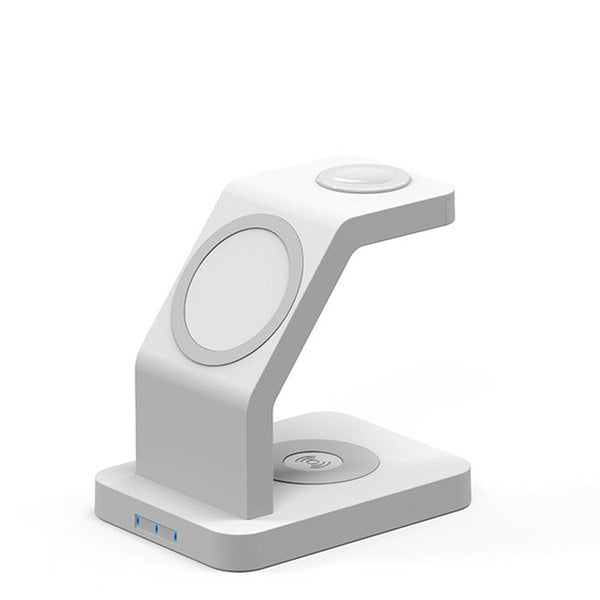 HKM-152339 Three-in-One Magnetic Wireless Charger with Desktop Stand for Apple Devices